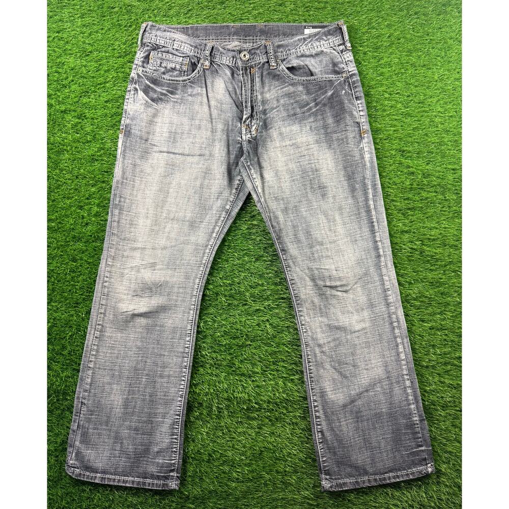 Buffalo David Bitton Men's 34 King Slim Boot Jeans Dark Wash Cowboy Western